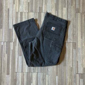 Men’s Carhartt Rugged Flex Relaxed Canvas Work Pant Size 38x30 Color Gravel.